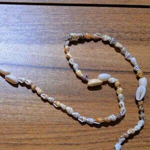 Natural Cowrie Shell Necklace 39"